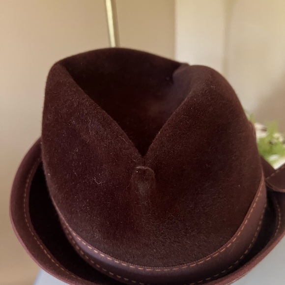 Beautiful Chocolate Brown 60’s era felt hat - MINT - Picture 4 of 6